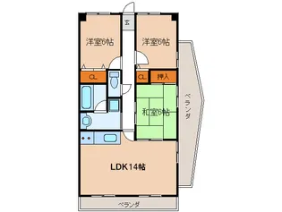 プライムハウス藤崎南【2階】の間取り