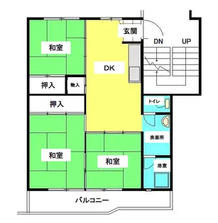 公社賃貸SMALIO 三原台B【2階】の間取り