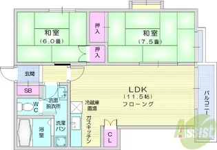 コスモス【1階】の間取り