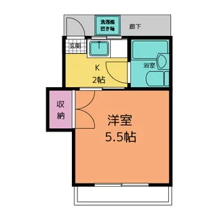 1Kの間取り画像