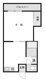 A新コーポ大和【1階】の間取り