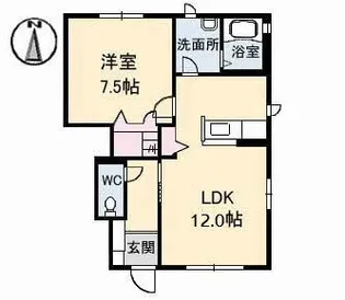 ヒカリハイツ B【1階】の間取り