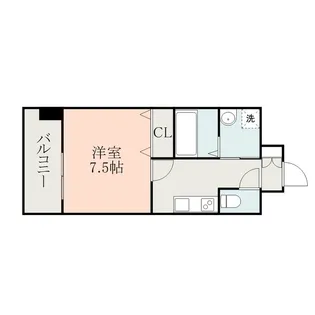 ハッピーマンション南熊本【7階】の間取り