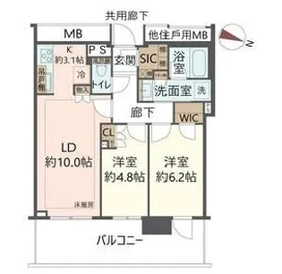 大阪府箕面市船場東3【マンション】の間取り