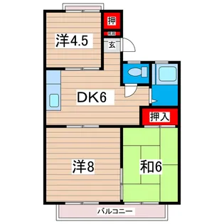 おおもりハイツ【1階】の間取り