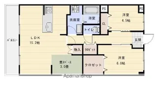 ヴィーブル東若林【1階】の間取り