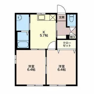 グレイス天王【1階】の間取り