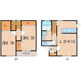 エパル彩Bの間取り