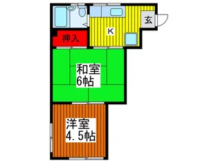 ト-タルハイツ上青木【2階】の間取り