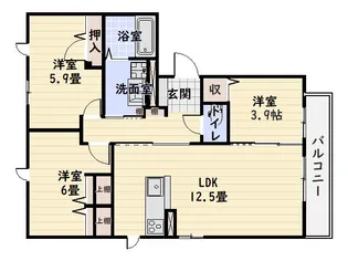 MTガーデン高麗【3階】の間取り