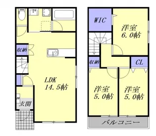 広島県安芸郡海田町昭和中町【一戸建】の間取り
