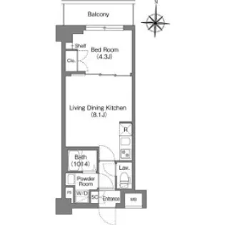 東京都江東区大島8【マンション】の間取り