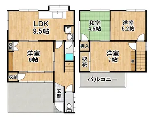 大阪府堺市北区長曽根町【一戸建】の間取り