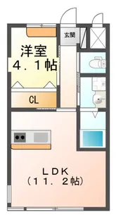 1LDKの間取り画像