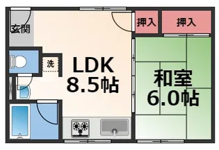 1LDKの間取り画像