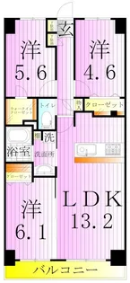 サンパレス綾瀬【3階】の間取り