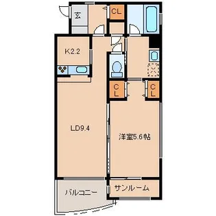ビエネスタル【5階】の間取り