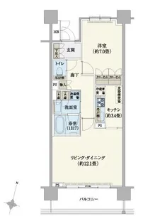 リージア経堂テラスガーデン【8階】の間取り