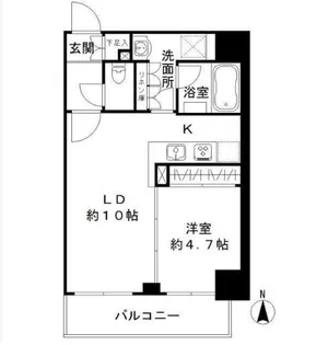 ザ・パーククロス広尾【9階】の間取り