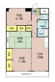モンシエルブル【1階】の間取り