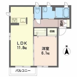 メゾンピュア【1階】の間取り