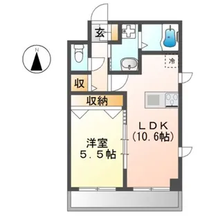ハピネス本館【3階】の間取り