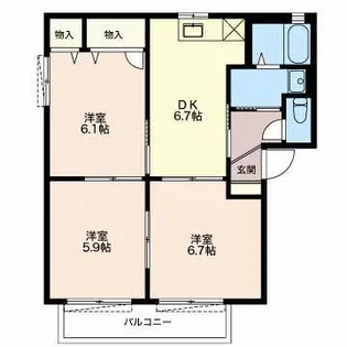 エンジェルハウス B【2階】の間取り