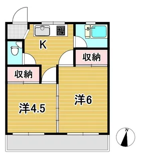 桧山アパート【2階】の間取り