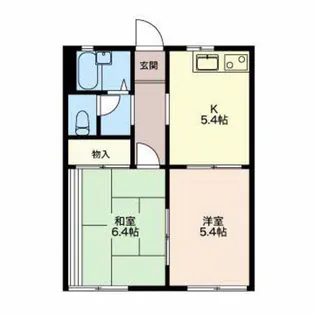 ハイツボンパパ A【1階】の間取り