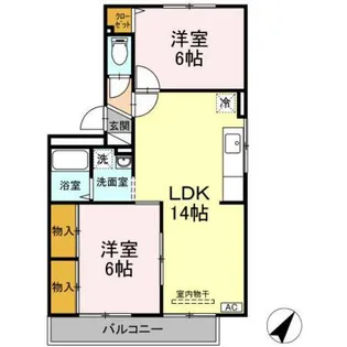 プレミール・ドミ【1階】の間取り