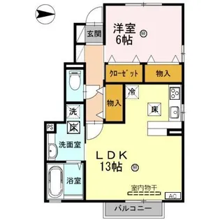 ブルーメ渕町【1階】の間取り