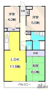 東京都東久留米市前沢4【マンション】の間取り