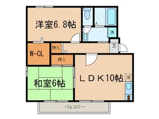 クレールヴィラ箕面【1階】の間取り