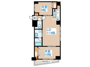 グランカーサ永山公園通West【9階】の間取り