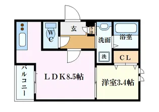 REGALEST 天神川【2階】の間取り