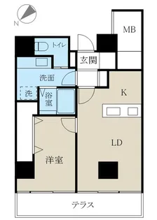 ザ・パーク一番堀【4階】の間取り