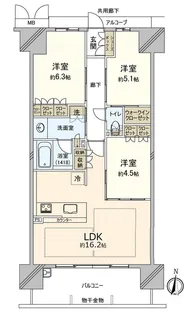 プレミスト岡山ザ・レジデンス【18階】の間取り