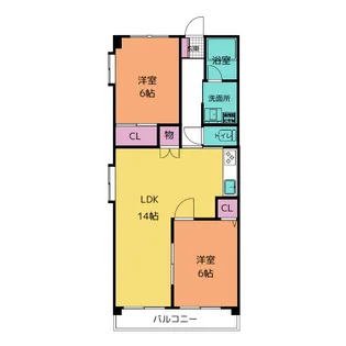 ルミエール原【11階】の間取り