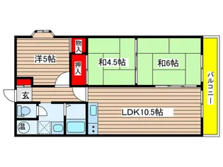 フレックスオーシャン【1階】の間取り