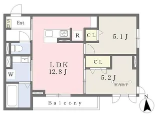 Noir et Tortue【2階】の間取り