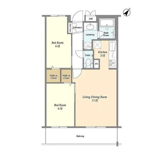 BLESS北新宿【4階】の間取り