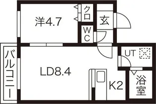 エトワール(南区)【4階】の間取り