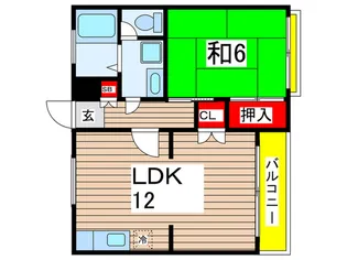 メゾンドイズミA【3階】の間取り