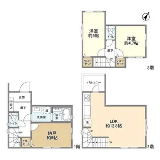 KOLETTERRACE下野毛#08の間取り
