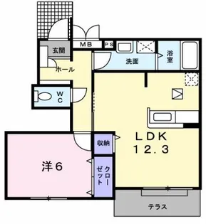 カルム新池島I【1階】の間取り