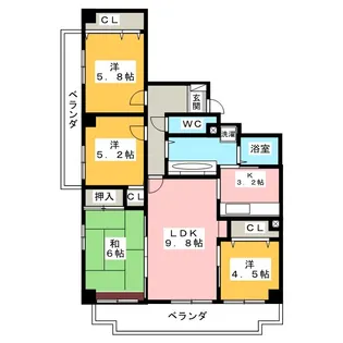 サーラシティ井原【7階】の間取り