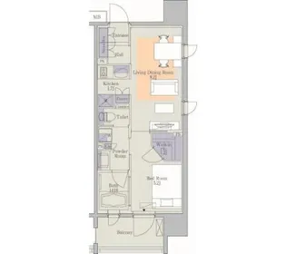 パークアクシス心斎橋【5階】の間取り