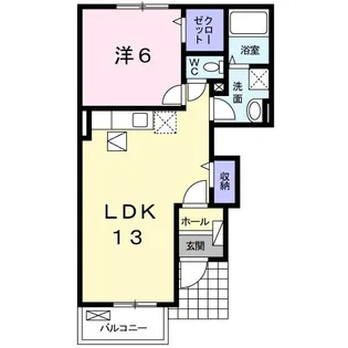 パレスHIRO C【1階】の間取り