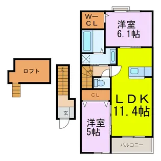 ブライト・K【2階】の間取り