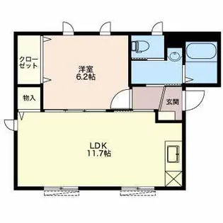 シャルマン・タカラC【1階】の間取り